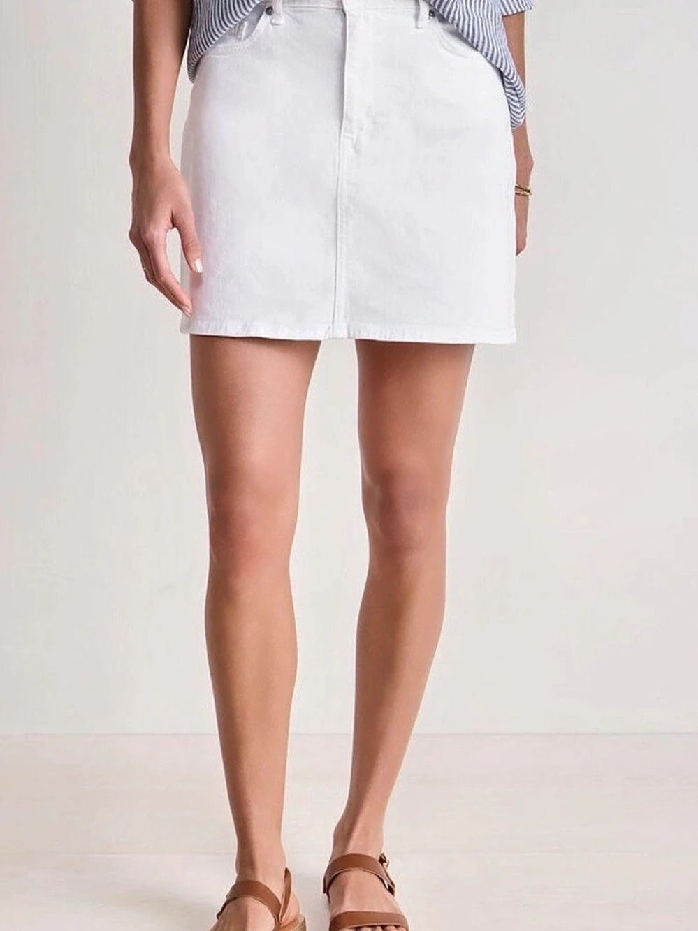 vineyard vines Delaney Denim Skirt White Mini Size 2